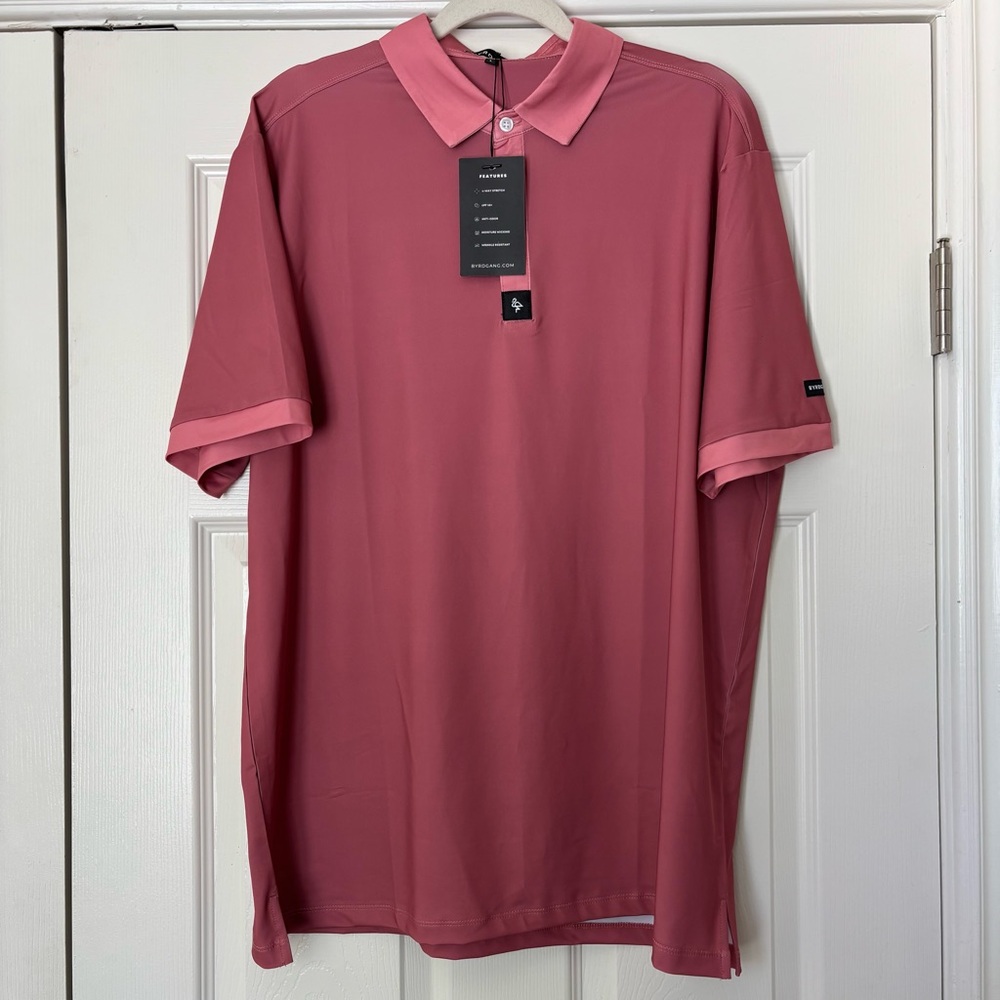 Byrdgang Men's Vibey Red Polo Shirt